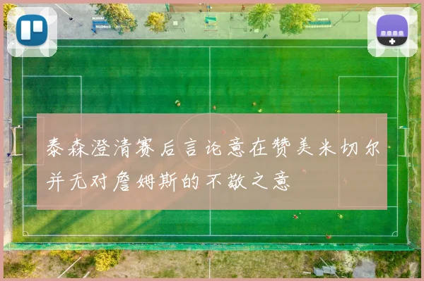 泰森澄清赛后言论意在赞美米切尔并无对詹姆斯的不敬之意